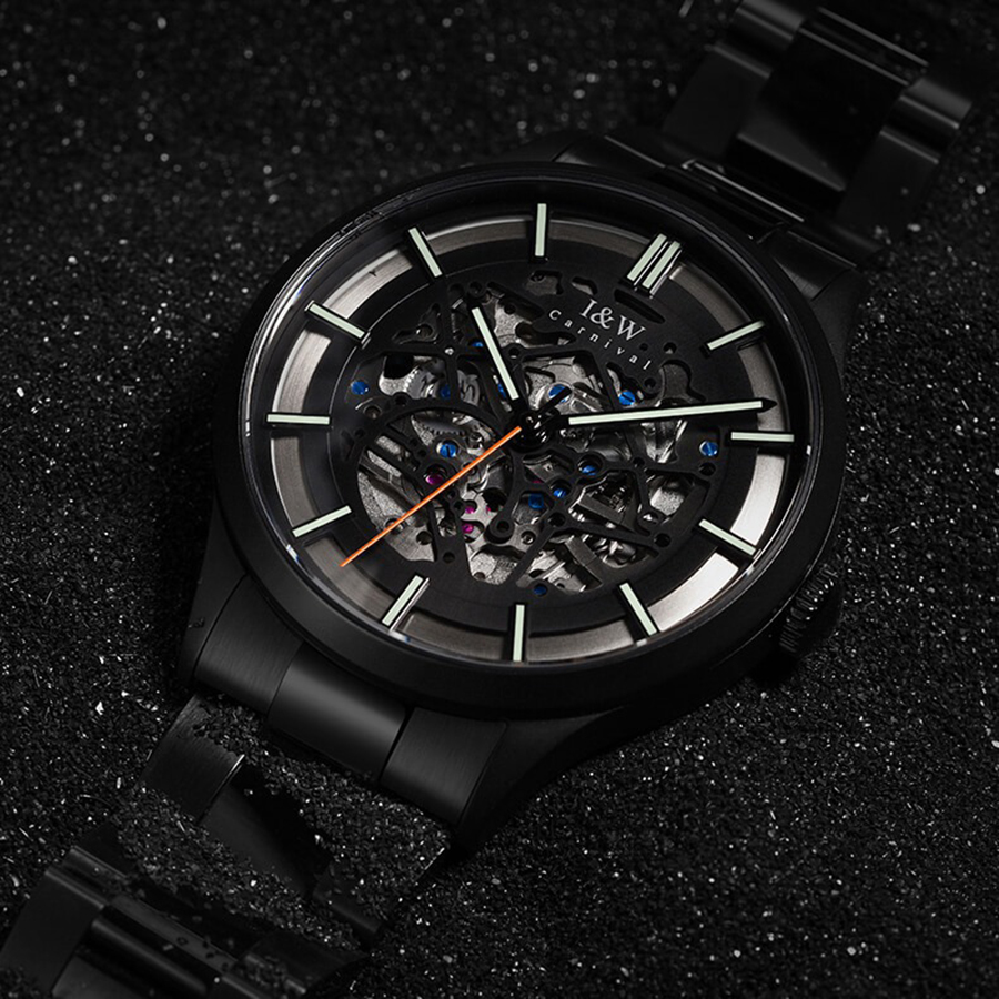 Đồng Hồ Nam I&W Carnival 588G3 Automatic Màu Đen
