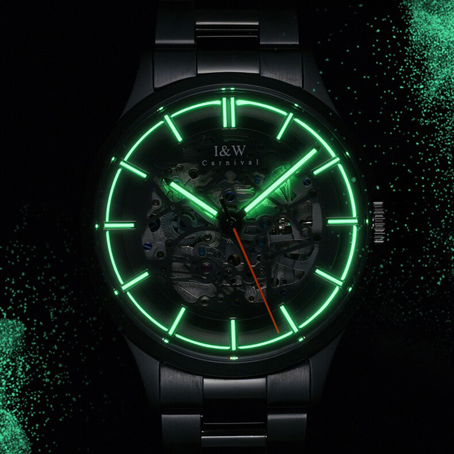 Đồng Hồ Nam I&W Carnival 588G3 Automatic Màu Đen