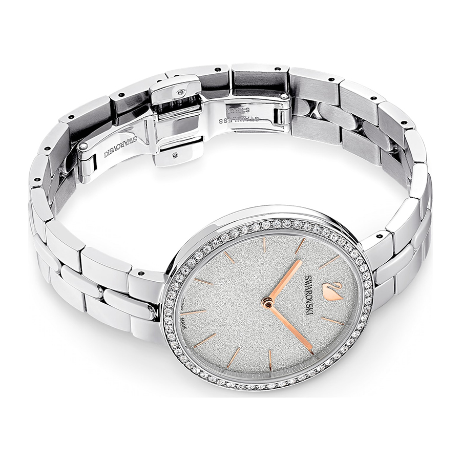 Đồng Hồ Nữ Swarovski Cosmopolitan Watch Swiss Made, Metal Bracelet, Silver Tone, Stainless Steel 5517807 Màu Bạc