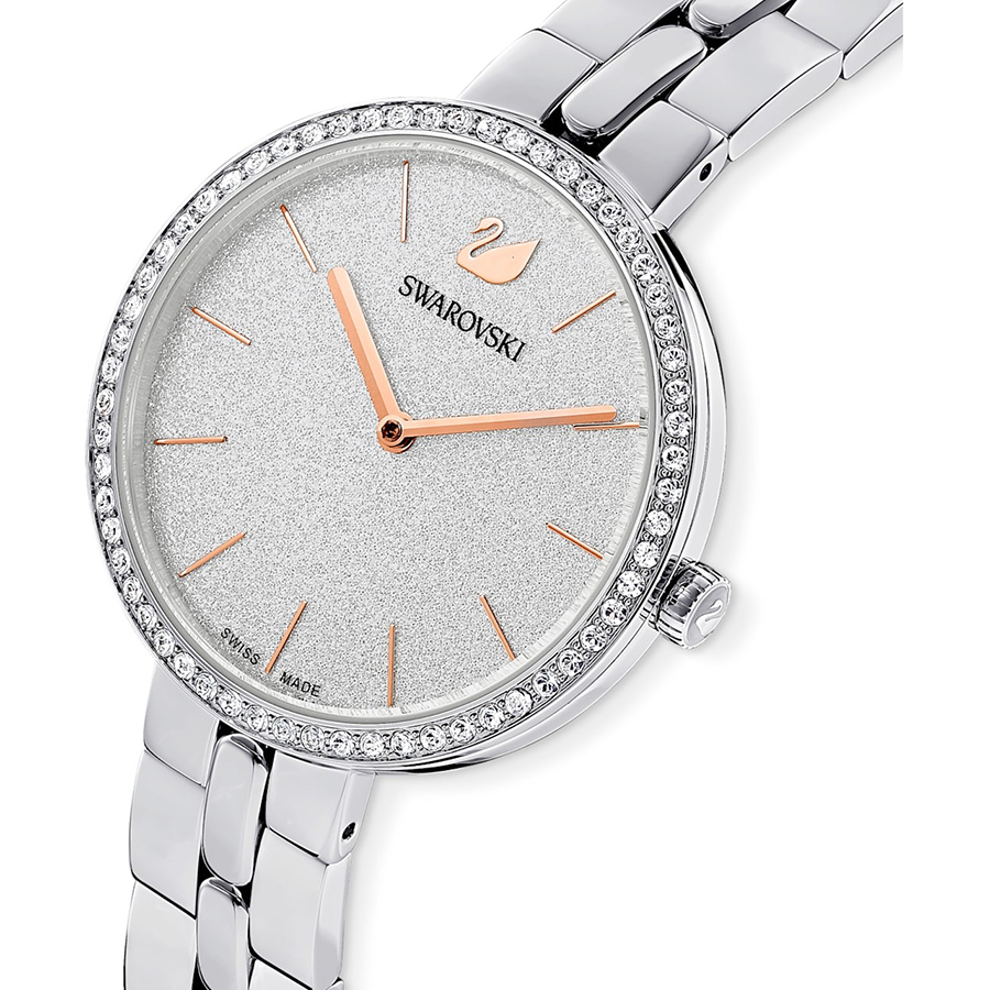 Đồng Hồ Nữ Swarovski Cosmopolitan Watch Swiss Made, Metal Bracelet, Silver Tone, Stainless Steel 5517807 Màu Bạc