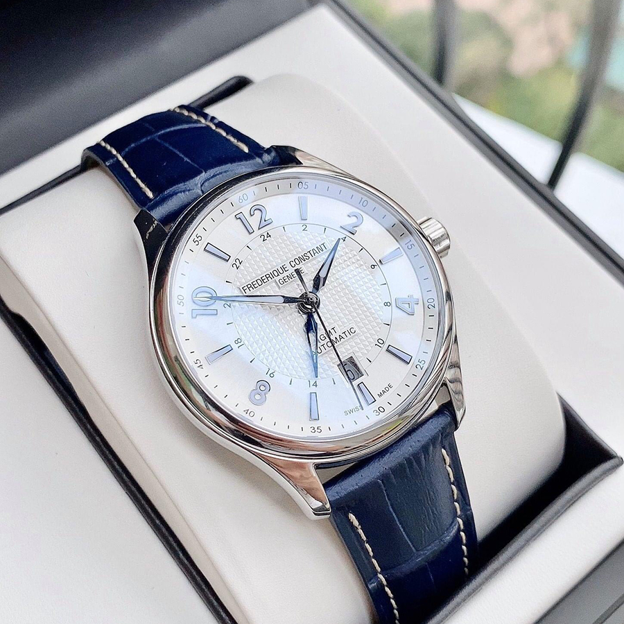 Đồng Hồ Nam Frederique Constant Runabout GMT Leather FC-350RMS5B6 FC350RMS5B6 Màu Xanh Trắng