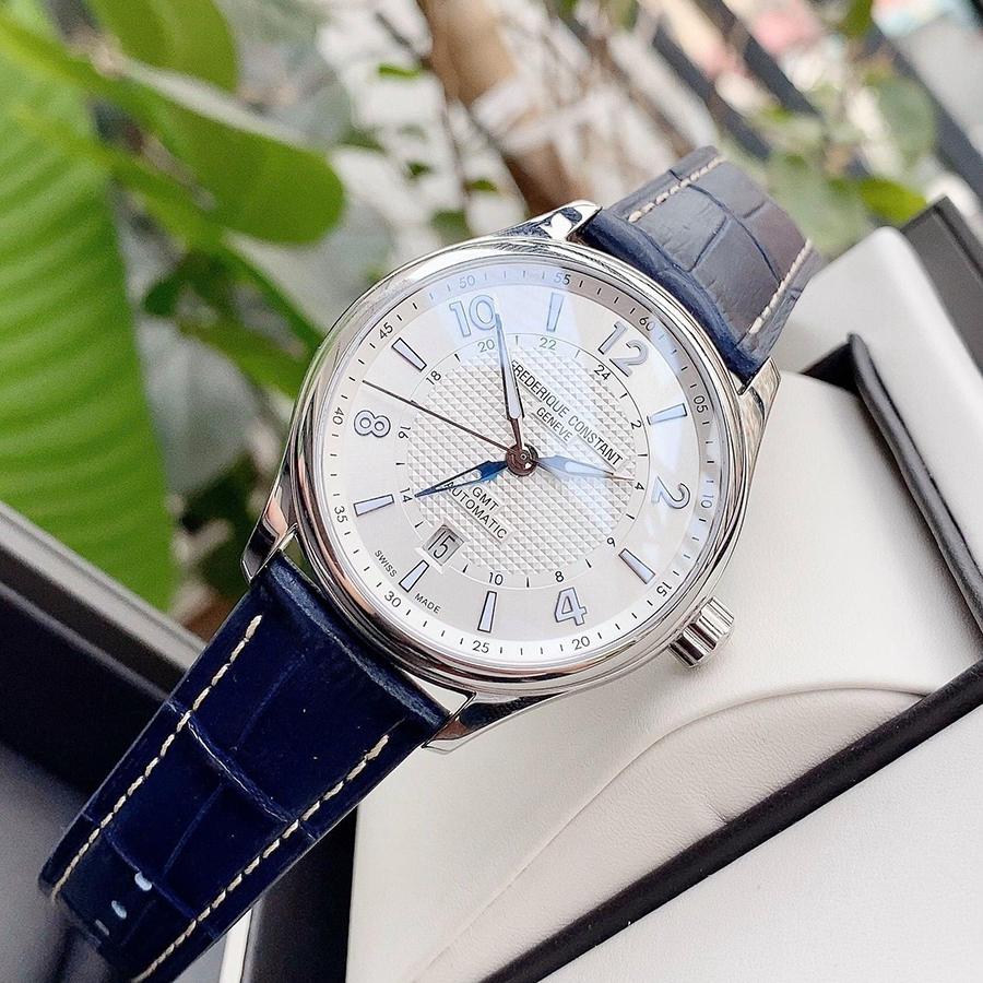Đồng Hồ Nam Frederique Constant Runabout GMT Leather FC-350RMS5B6 FC350RMS5B6 Màu Xanh Trắng