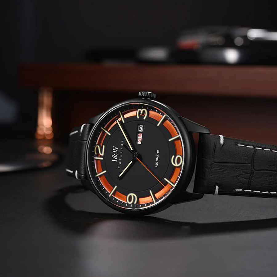Đồng Hồ Nam I&W Carnival 578G1 Automatic Màu Đen