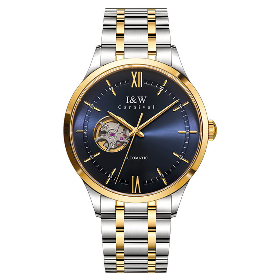 Đồng Hồ Nam I&W Carnival 570G2 Automatic Màu Xanh Bạc