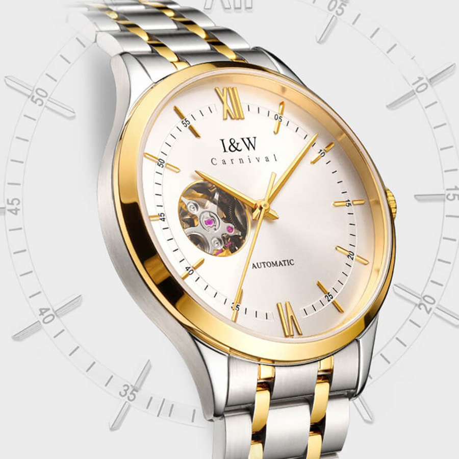 Đồng Hồ Nam I&W Carnival 570G1 Automatic Màu Bạc