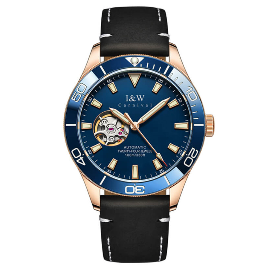 Đồng Hồ Nam I&W Carnival 542G2 Automatic Màu Xanh Đen