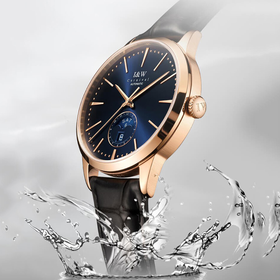 Đồng Hồ Nam I&W Carnival 541G2 Automatic Màu Xanh Đen
