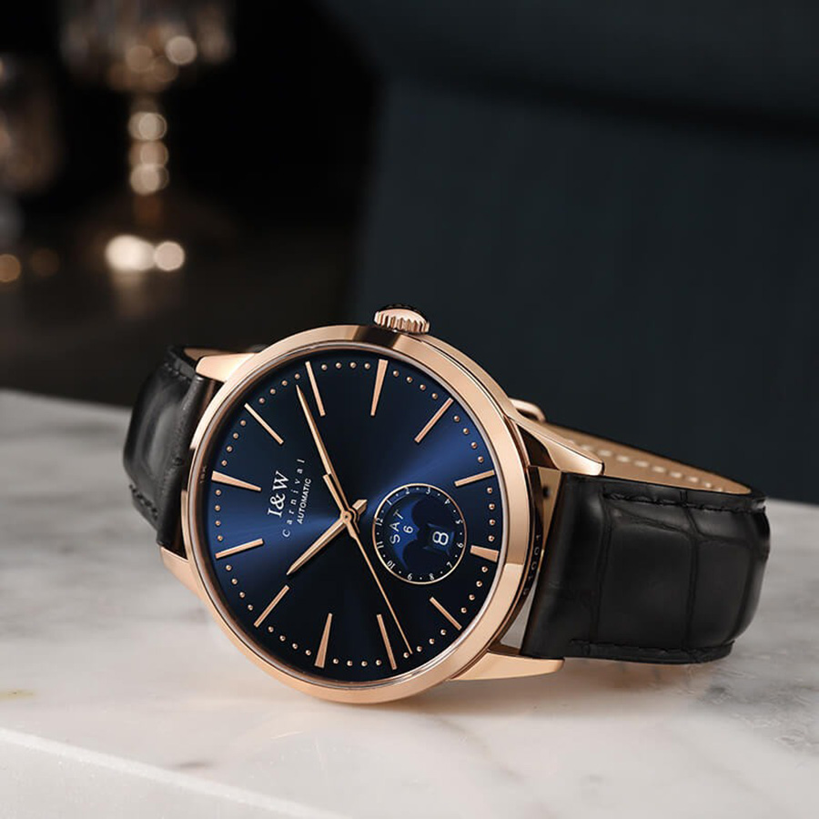Đồng Hồ Nam I&W Carnival 541G2 Automatic Màu Xanh Đen