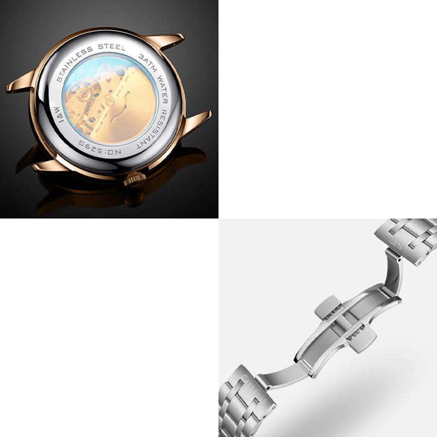 Đồng Hồ Nam I&W Carnival 529G9 Automatic Màu Xanh Bạc