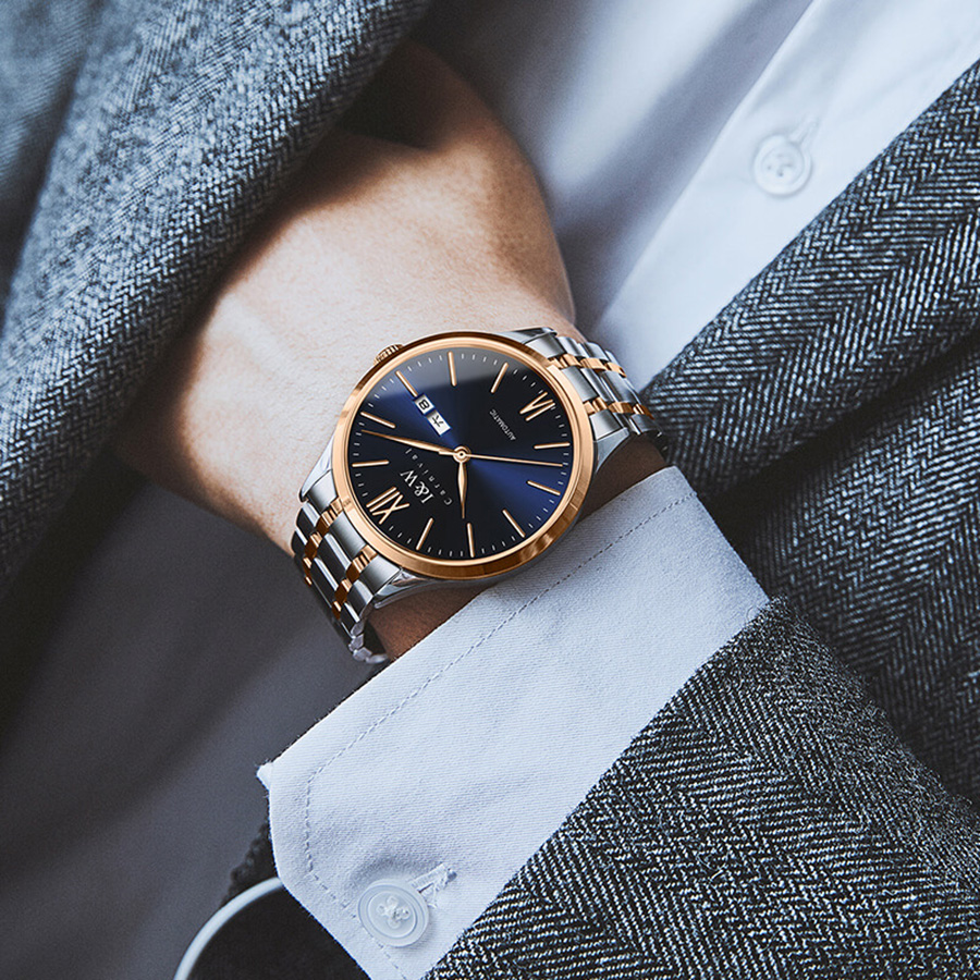 Đồng Hồ Nam I&W Carnival 529G9 Automatic Màu Xanh Bạc