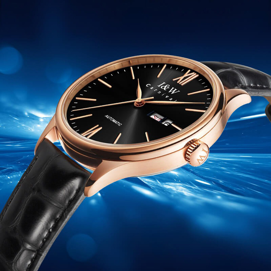 Đồng Hồ Nam I&W Carnival 529G3 Automatic Màu Đen