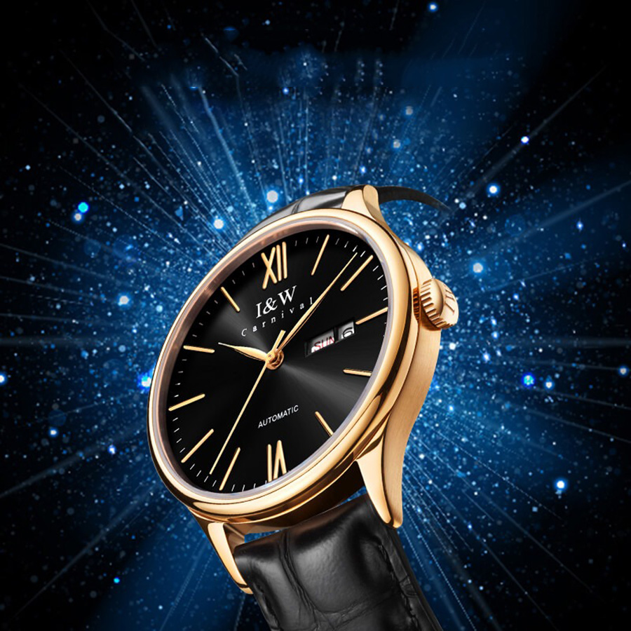 Đồng Hồ Nam I&W Carnival 529G3 Automatic Màu Đen