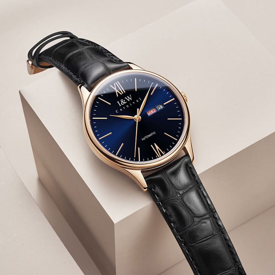 Đồng Hồ Nam I&W Carnival 529G2 Automatic Màu Xanh Đen