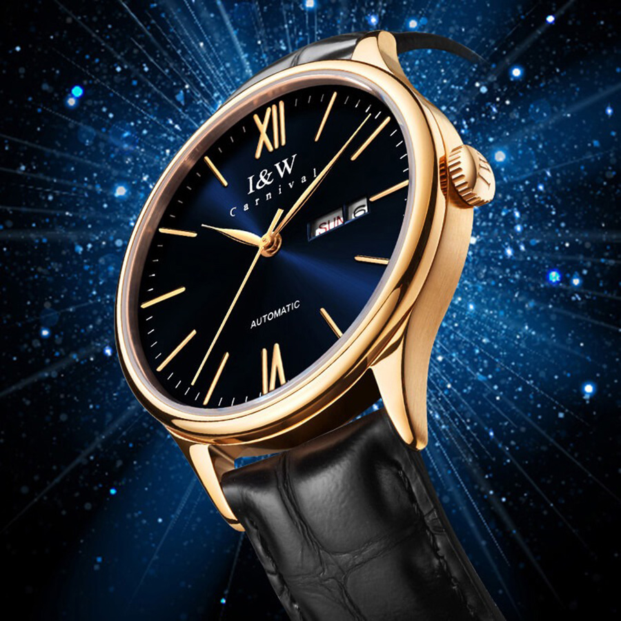 Đồng Hồ Nam I&W Carnival 529G2 Automatic Màu Xanh Đen