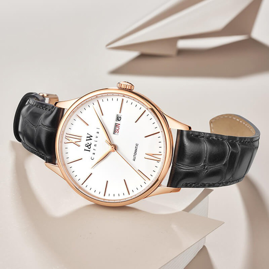 Đồng Hồ Nam I&W Carnival 529G1 Automatic Màu Đen Trắng