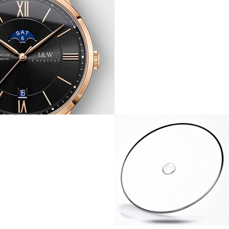Đồng Hồ Nam I&W Carnival 528G3 Automatic Màu Đen
