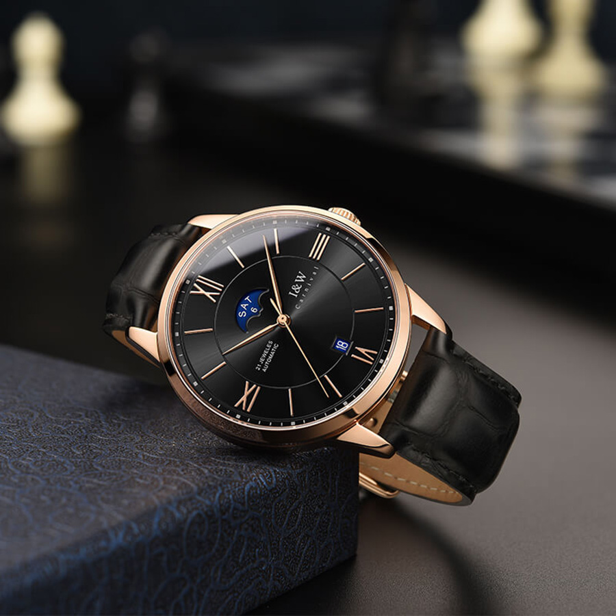 Đồng Hồ Nam I&W Carnival 528G3 Automatic Màu Đen