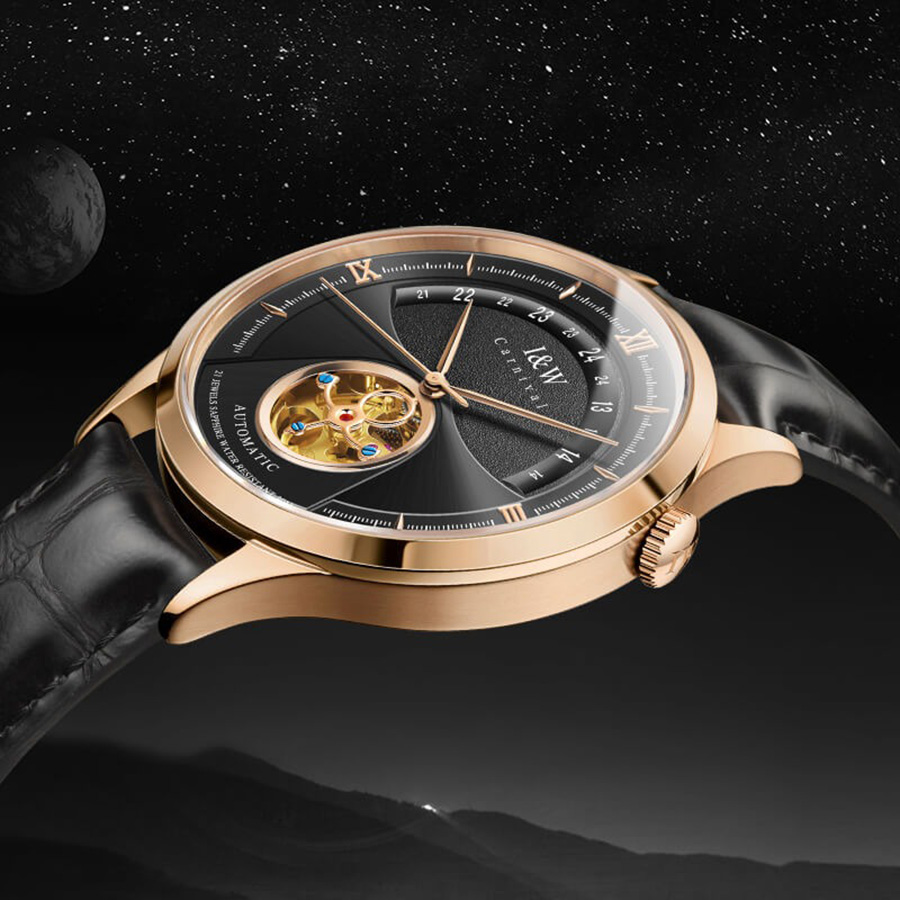 Đồng Hồ Nam I&W Carnival 525G3 Automatic Màu Đen