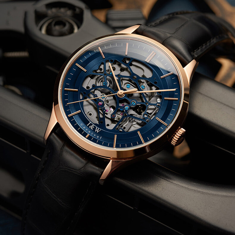 Đồng Hồ Nam I&W Carnival 524G1 Automatic Màu Xanh Đen