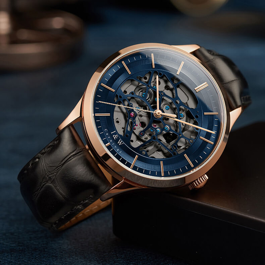 Đồng Hồ Nam I&W Carnival 524G1 Automatic Màu Xanh Đen