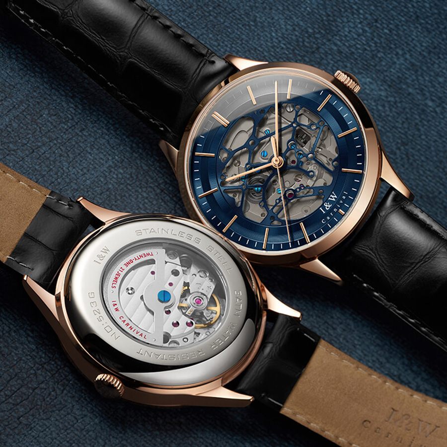 Đồng Hồ Nam I&W Carnival 524G1 Automatic Màu Xanh Đen