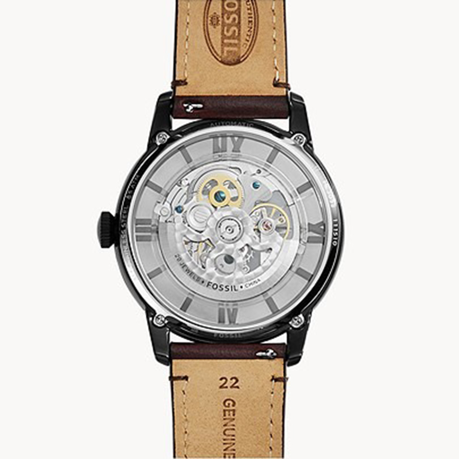 Đồng Hồ Nam Fossil Townsman Automatic Dark Brown Leather Watch  ME3098 Màu Nâu