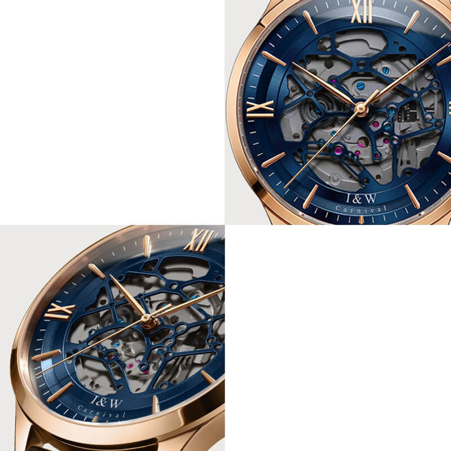 Đồng Hồ Nam I&W Carnival 523G1 Automatic Màu Xanh Đen