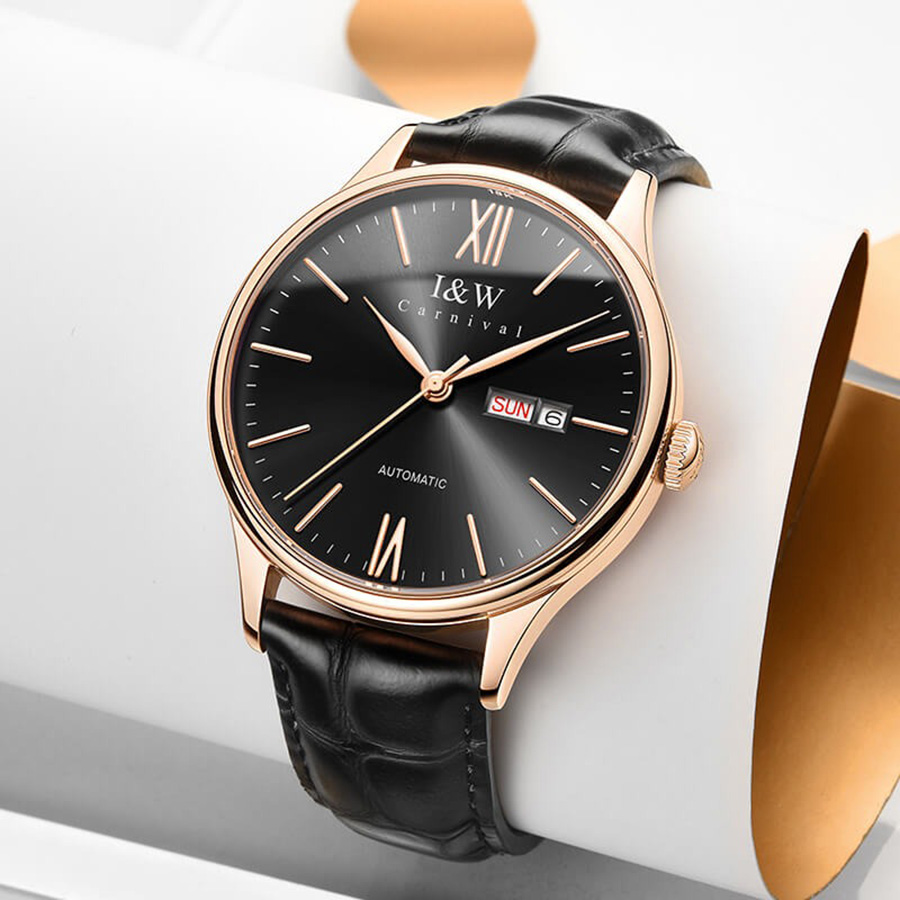Đồng Hồ Nam I&W Carnival 516G3 Automatic Màu Đen