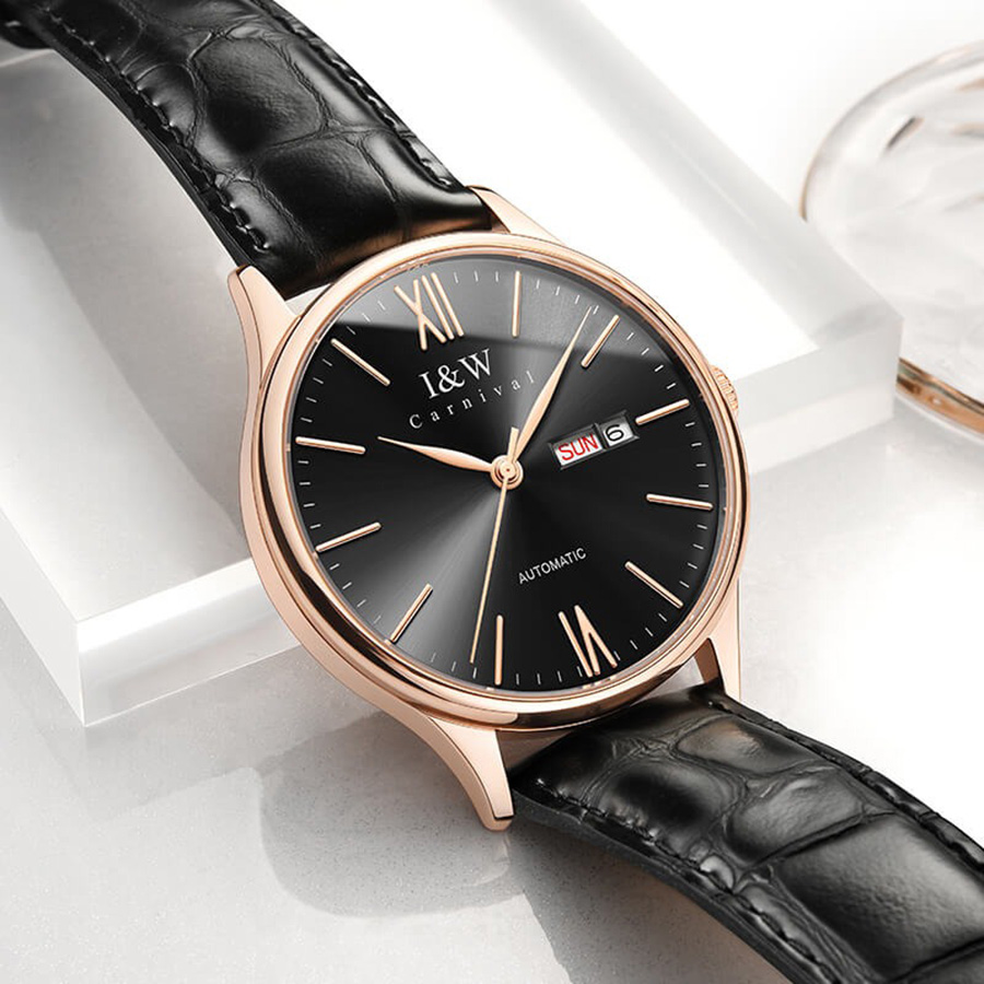 Đồng Hồ Nam I&W Carnival 516G3 Automatic Màu Đen