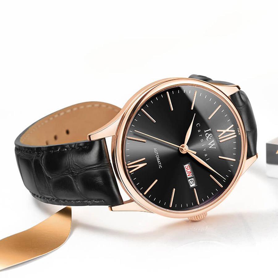 Đồng Hồ Nam I&W Carnival 516G3 Automatic Màu Đen
