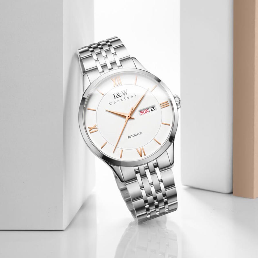 Đồng Hồ Nam I&W Carnival 510G8 Automatic Màu Bạc