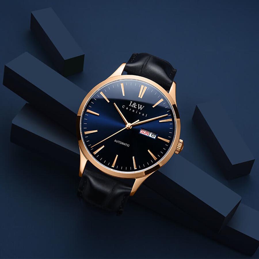 Đồng Hồ Nam I&W Carnival 509G2 Automatic Màu Vàng Đen