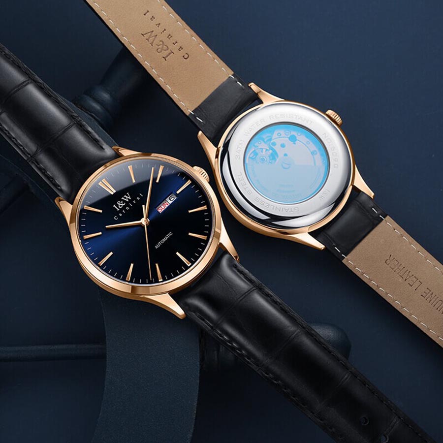 Đồng Hồ Nam I&W Carnival 509G2 Automatic Màu Vàng Đen