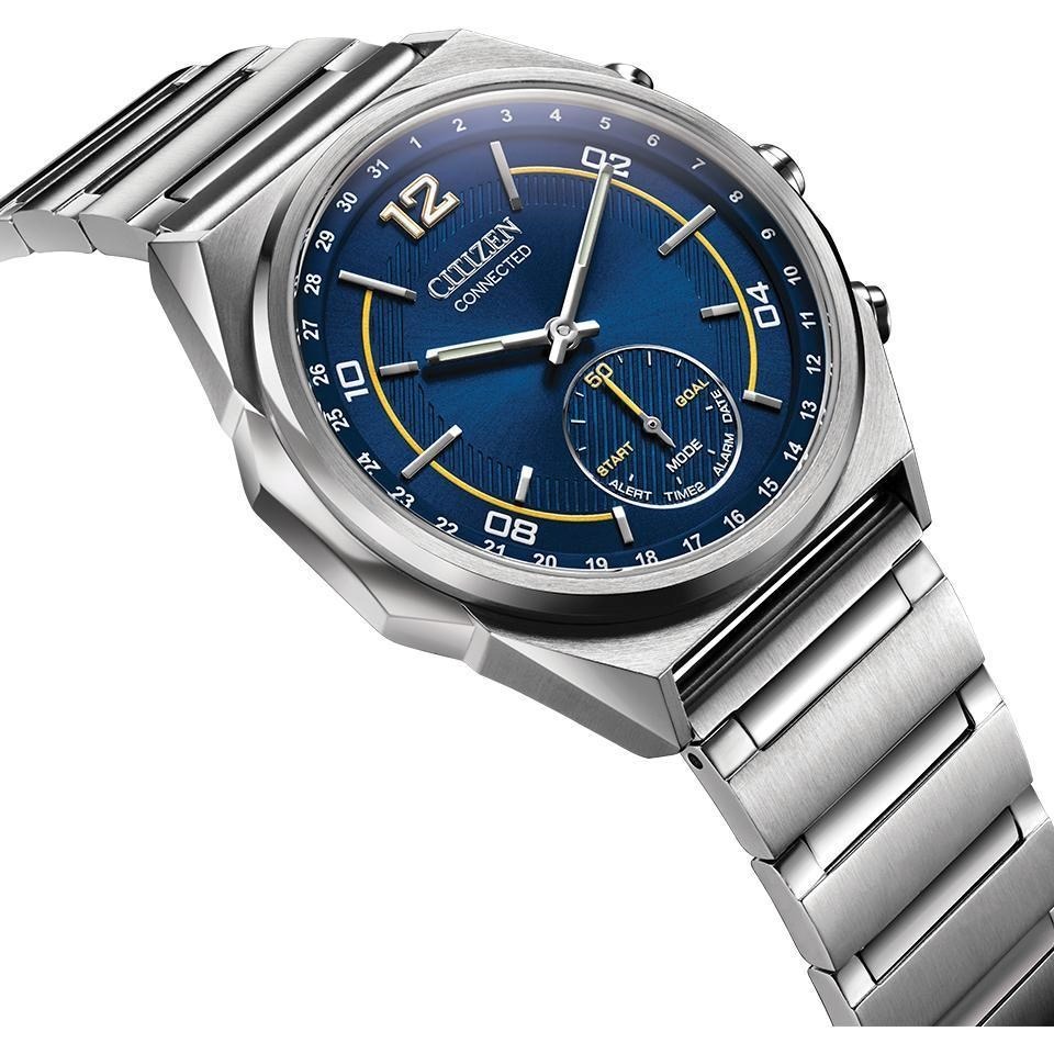 Đồng Hồ Nam Citizen CX000055L Connected Bluetooth Màu Xanh Bạc
