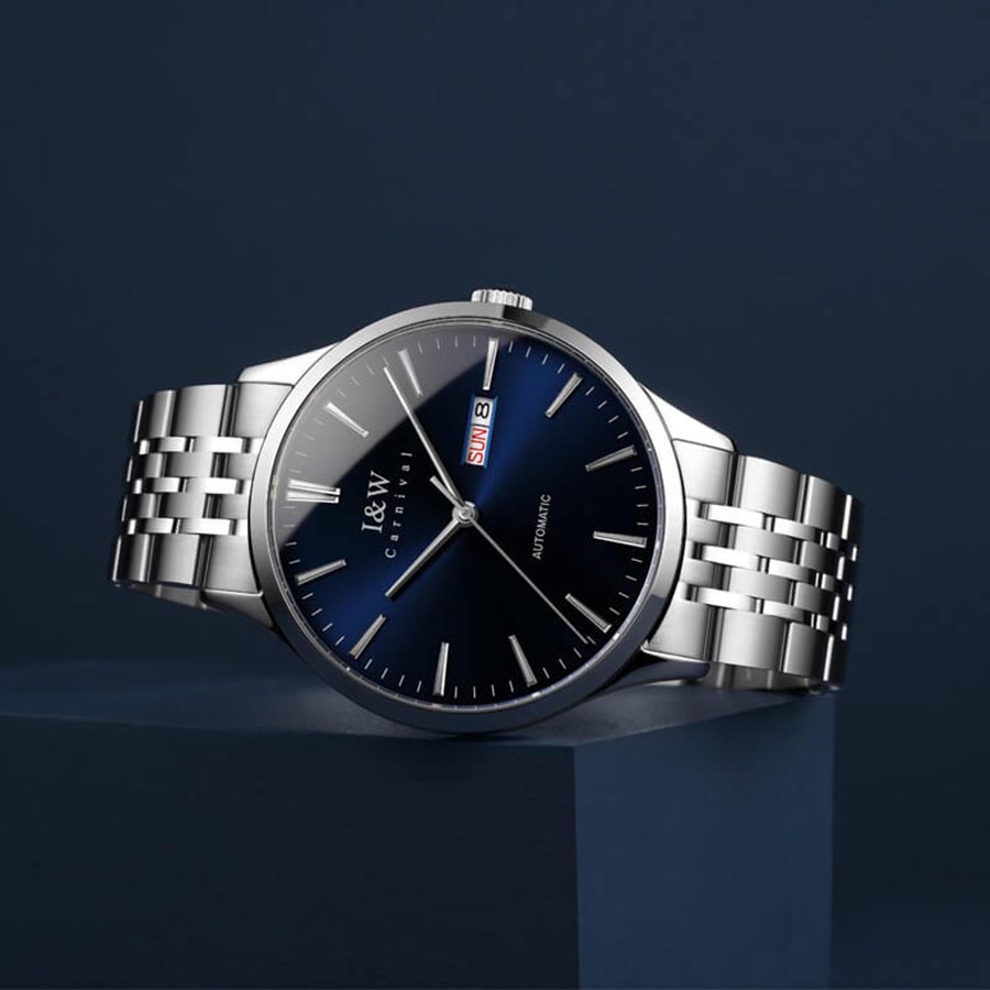 Đồng Hồ Nam I&W Carnival 509G13 Automatic Màu Xanh Bạc