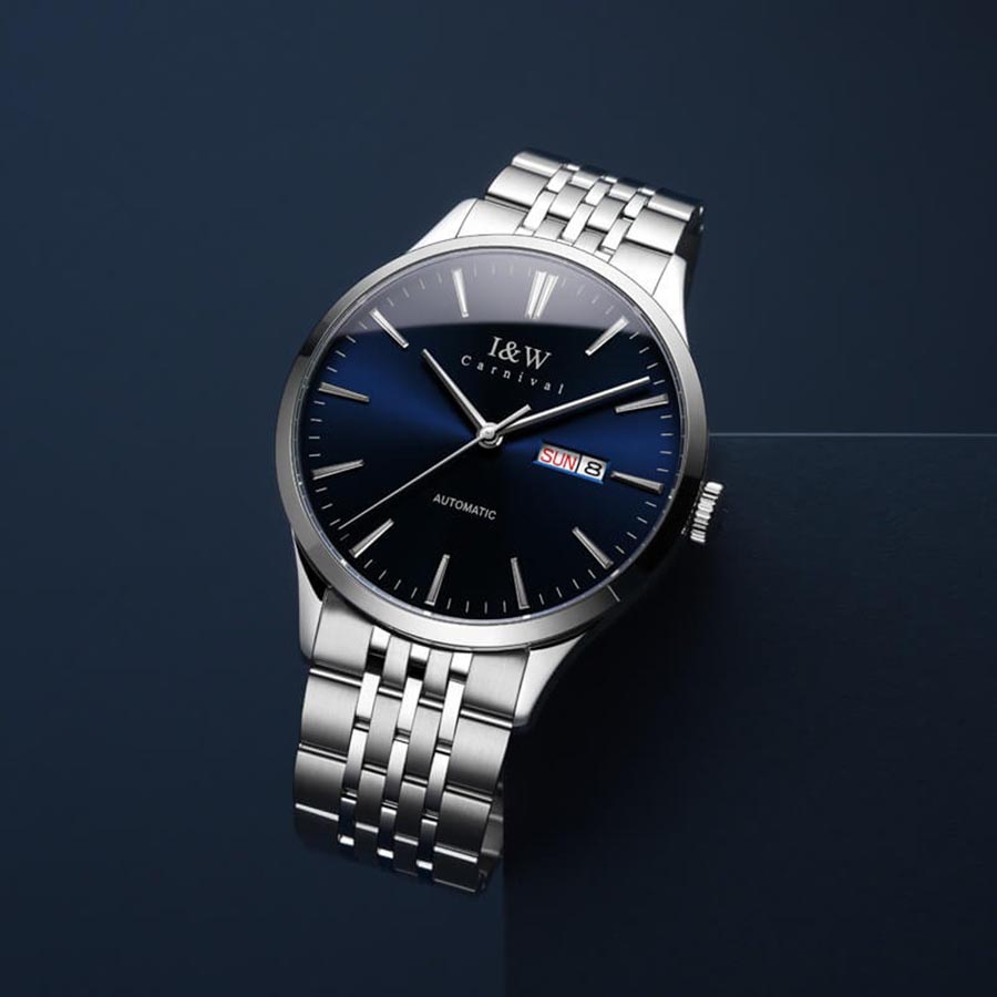 Đồng Hồ Nam I&W Carnival 509G13 Automatic Màu Xanh Bạc