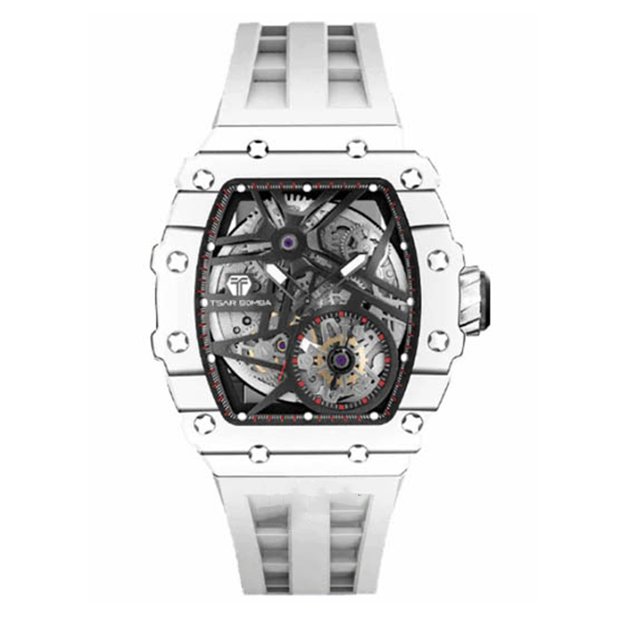 Đồng Hồ Nam Tsar Bomba Carbon Fiber Waterproof TB8209CF-W Màu Trắng