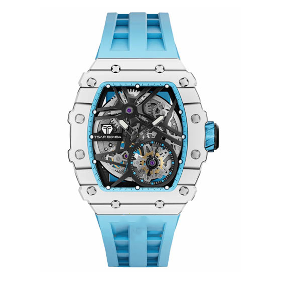 Đồng Hồ Nam Tsar Bomba Carbon Fiber Waterproof TB8209CF-WBLUE Màu Xanh Blue