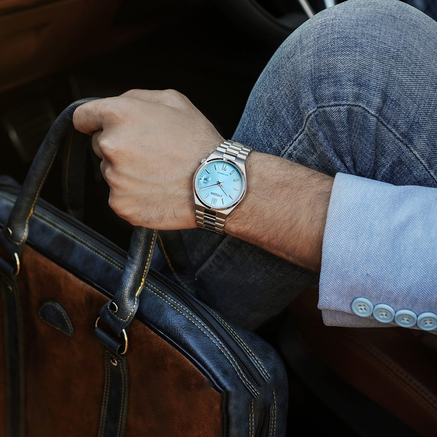 Đồng Hồ Nam Citizen Automatic Tsuyosa NJ0151-88M Màu Xanh Bạc