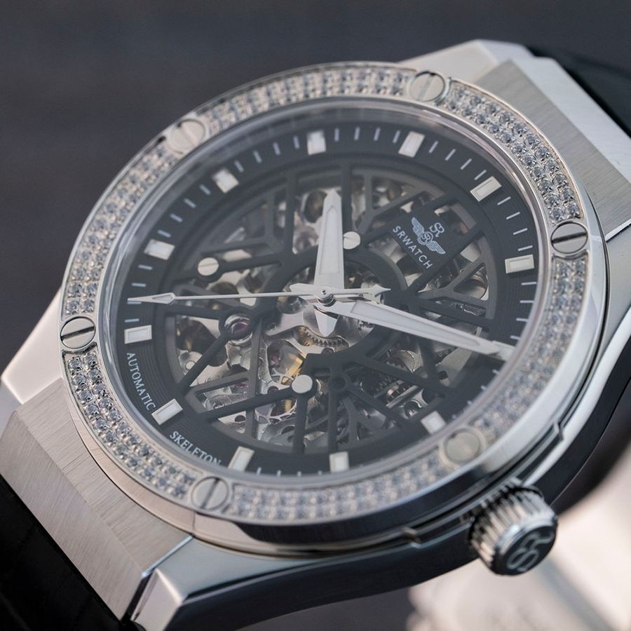 Đồng Hồ Nam SRWATCH Skeleton SG19193.4101 Màu Đen