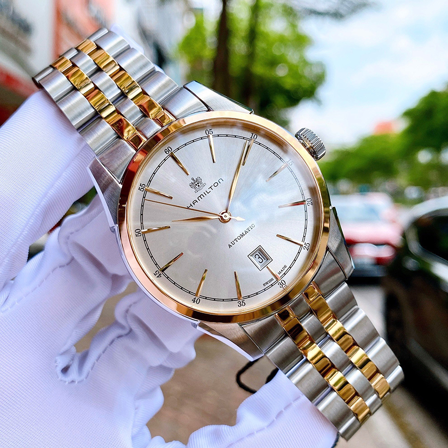 Đồng Hồ Nam Hamilton American Classic Spirit Of Liberty Auto H42425151 Màu Bạc Vàng Hồng