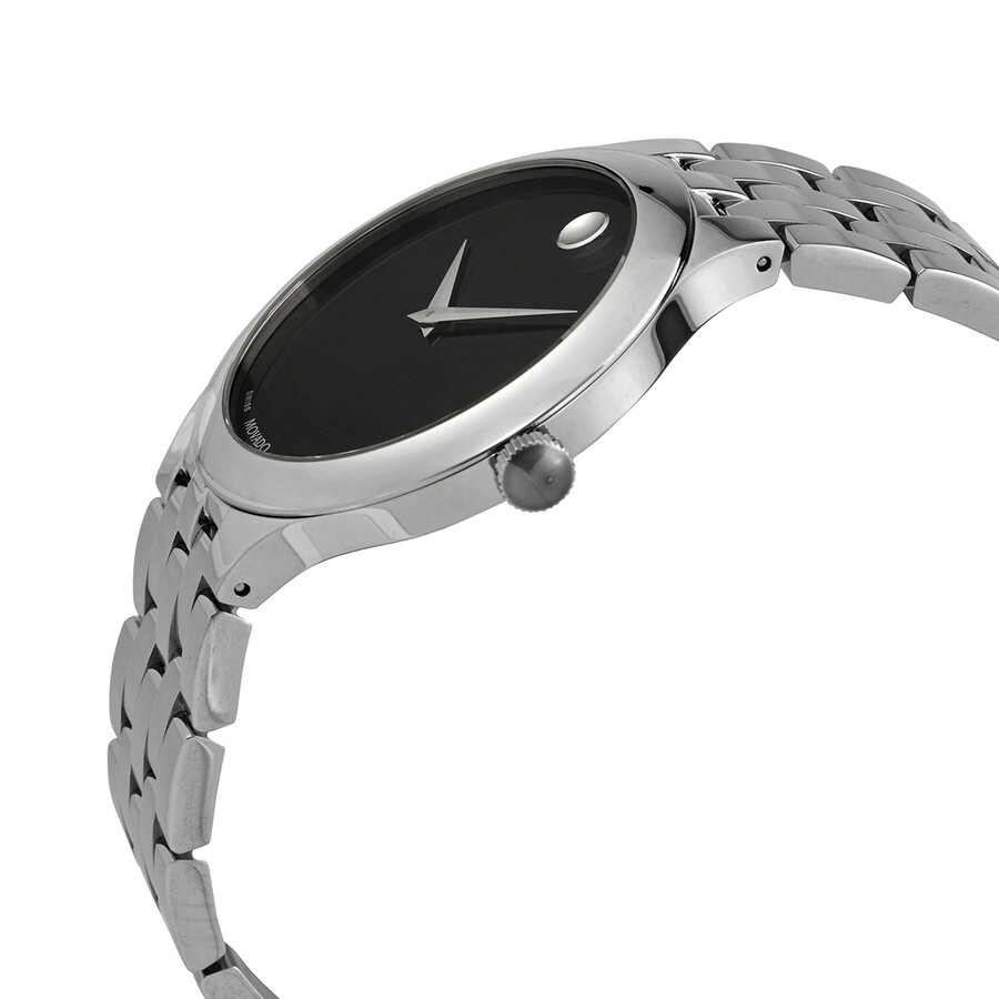 Đồng Hồ Nữ Movado Veturi Quartz Black Museum 0607415 Màu Đen Bạc