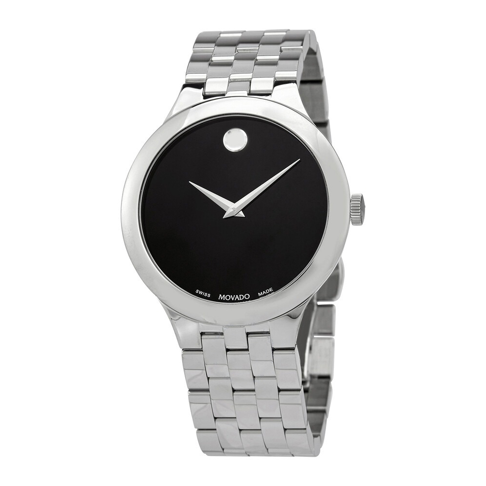Đồng Hồ Nữ Movado Veturi Quartz Black Museum 0607415 Màu Đen Bạc