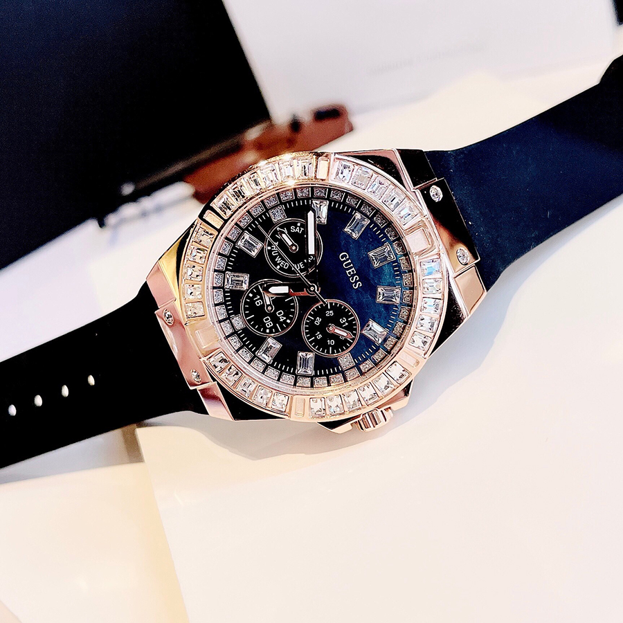 Đồng Hồ Unisex Guess GW0118L2 Dây Cao Su Màu Đen