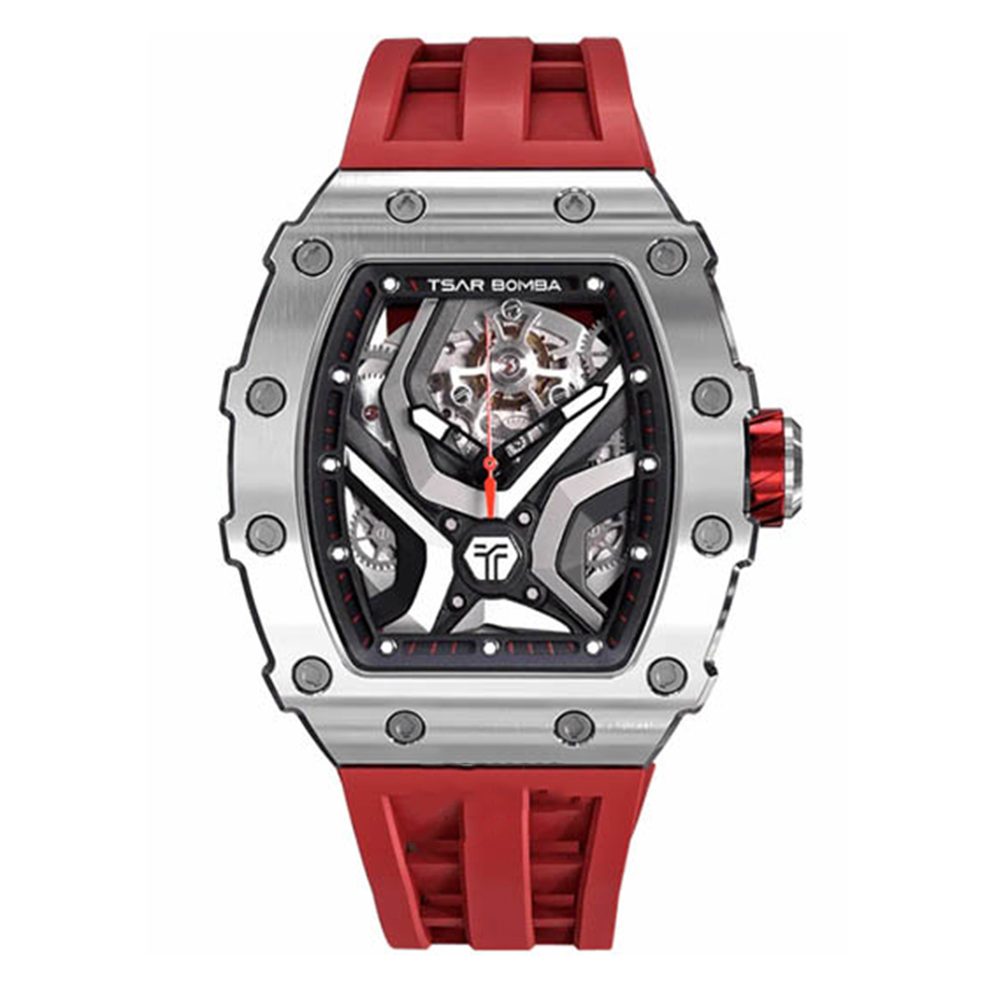 Đồng Hồ Nam Tsar Bomba Mechanical Waterproof TB8206A-SR Màu Đỏ