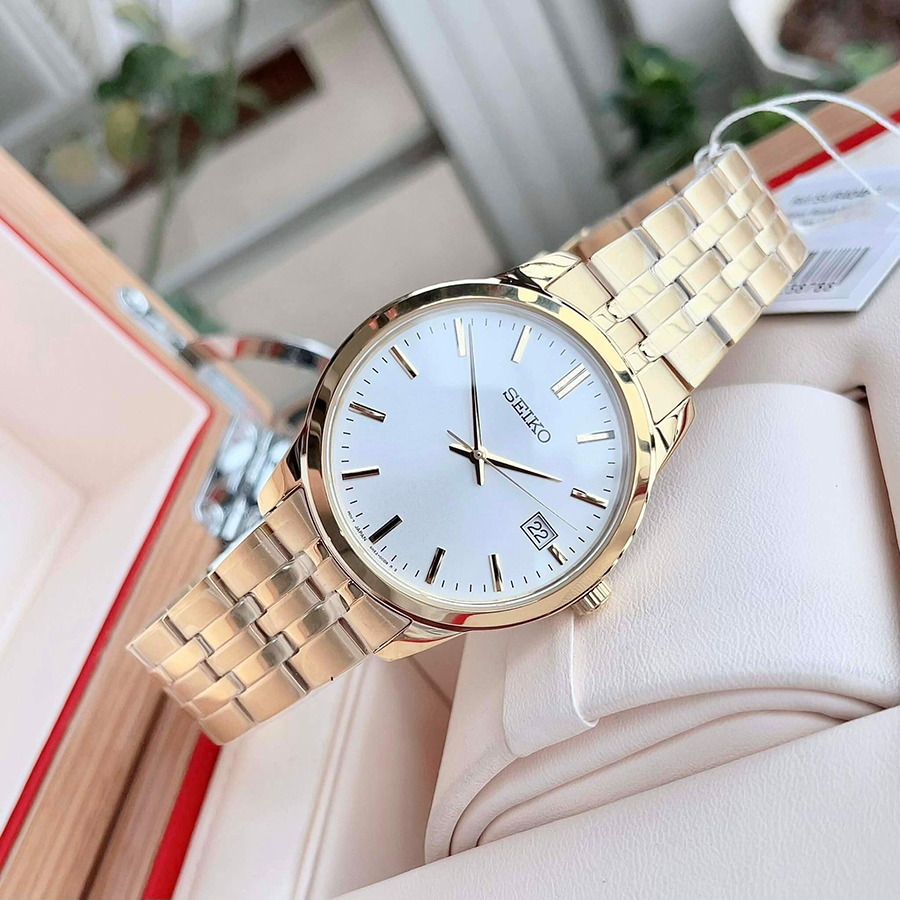 Đồng Hồ Nam Seiko Regular SUR404P1 Màu Vàng Gold