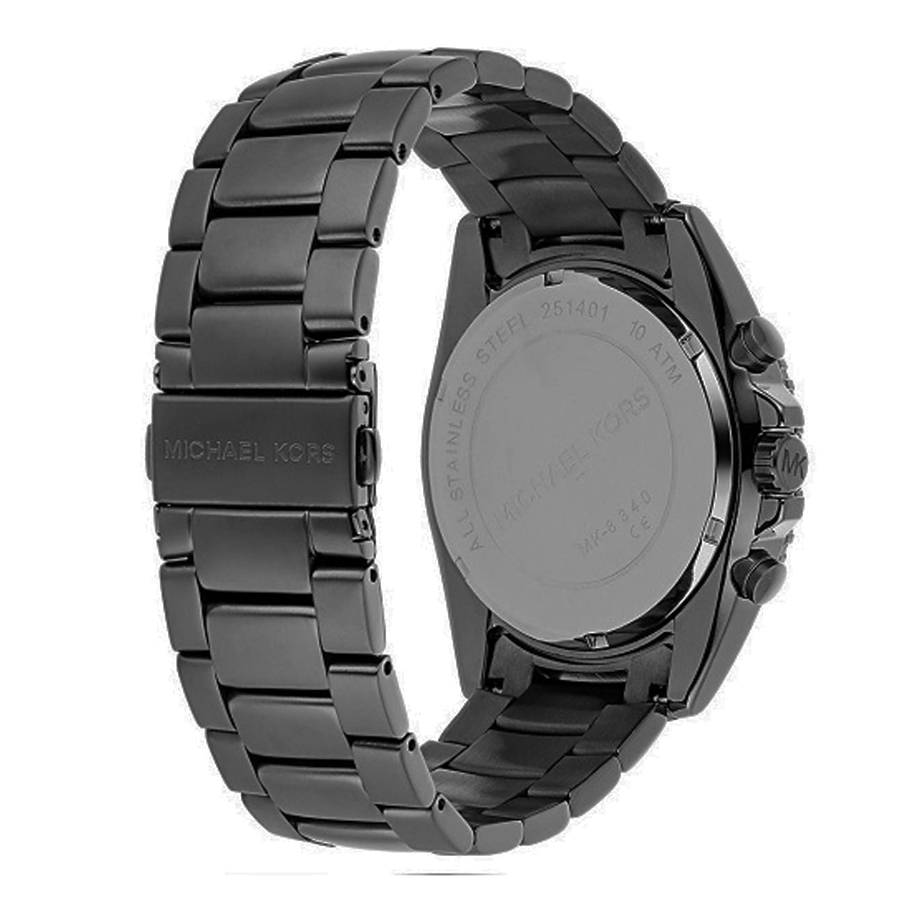 Đồng Hồ Nam Michael Kors Lansing Chronograph Gunmetal Ion-Plated Men's Watch MK8340 Màu Xám Đậm