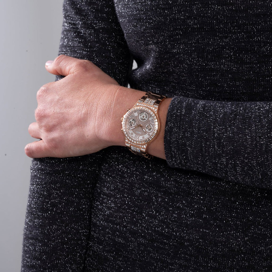 Đồng Hồ Nữ Guess Ladies Moonlight Rose Gold Watch GW0320L3 Màu Vàng Hồng