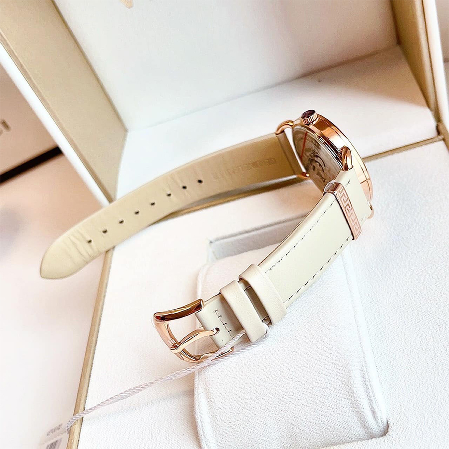 Đồng Hồ Nữ Versace Medusa Quartz Ivory Dial Ladies Watch VEPU01021 Màu Kem Vàng Hồng