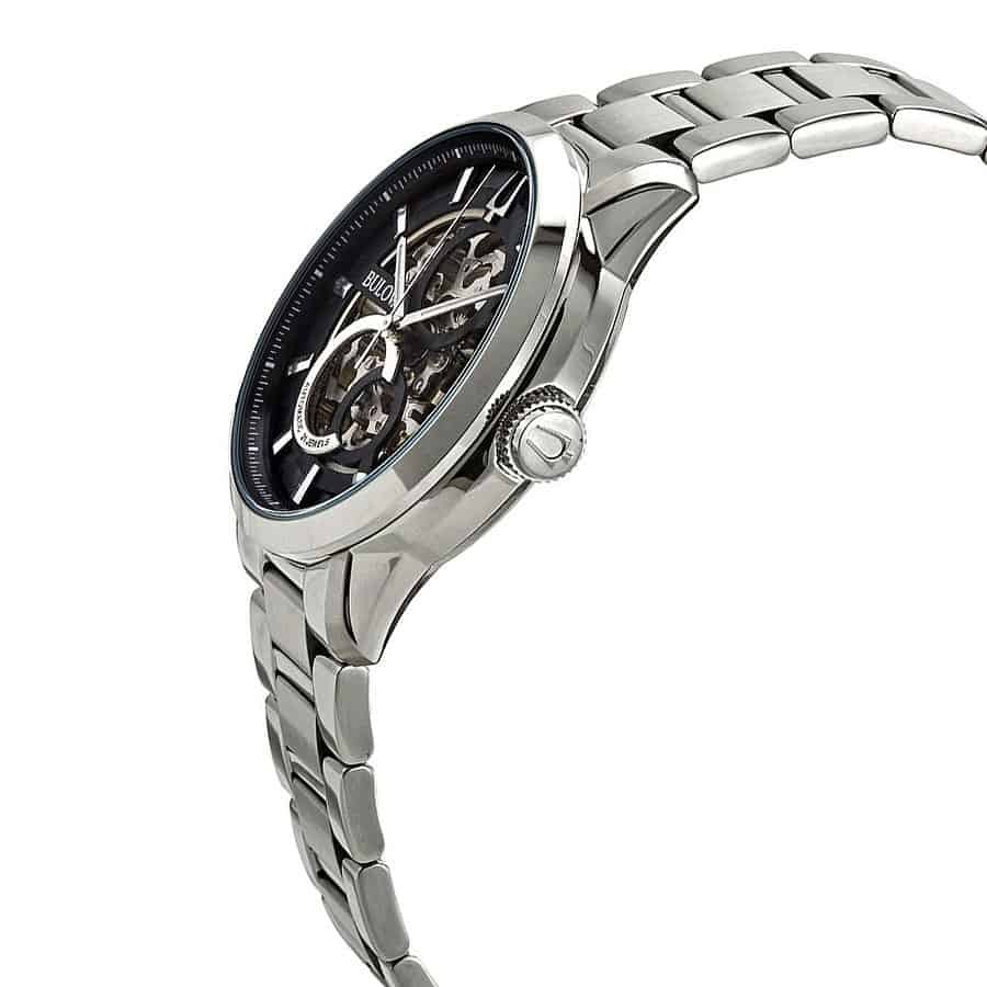 Đồng Hồ Nam Bulova Skeleton 96A208 Màu Bạc